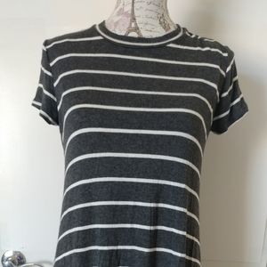 Grey and white striped tunic dress GUC Size Large
